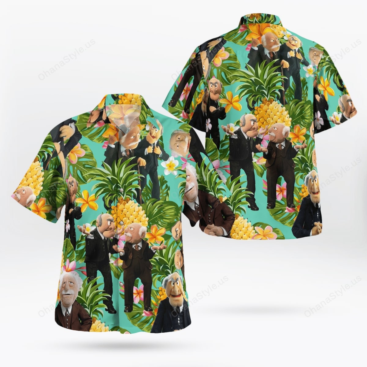 Statler and Waldorf tropical hawaiian shirt