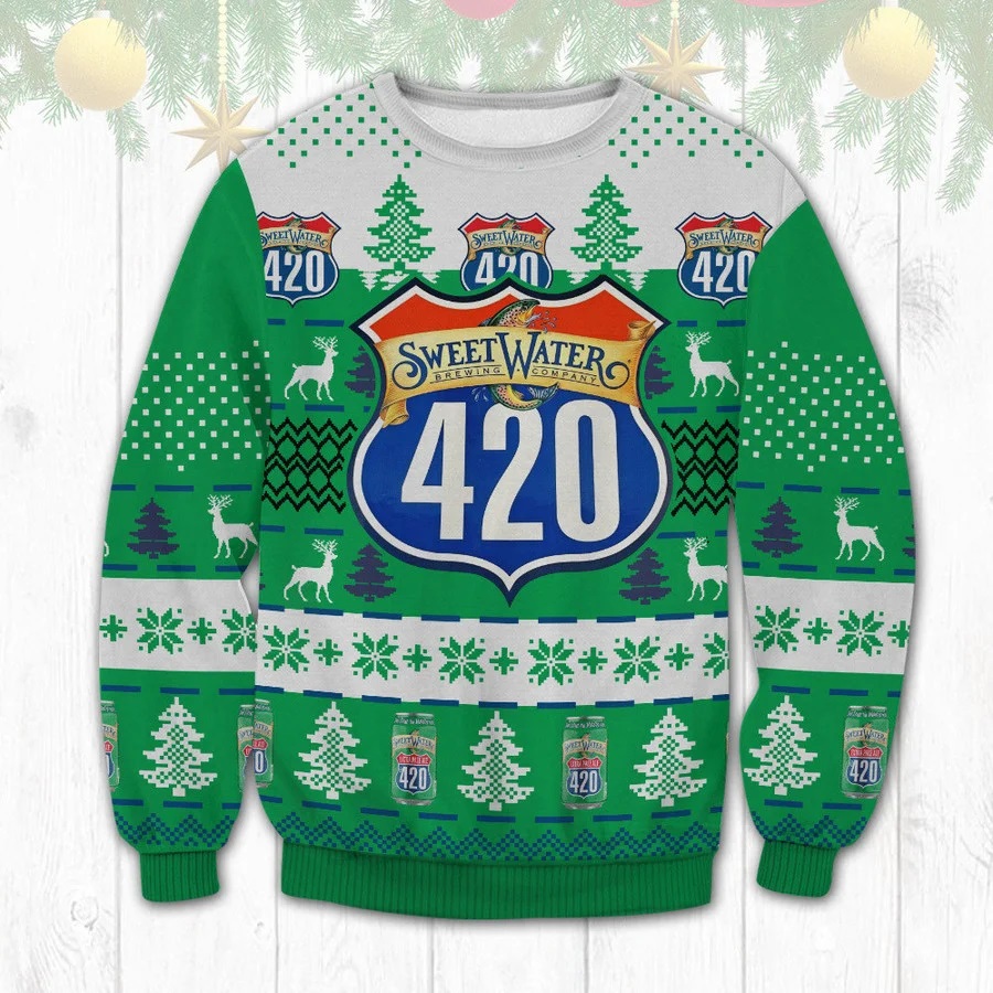 Sweetwater Brewing Company 420 christmas sweater