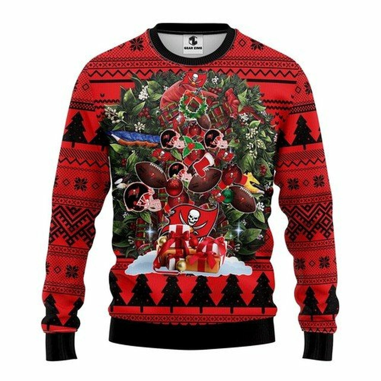 NFL Tampa Bay Buccaneers christmas tree ugly sweater