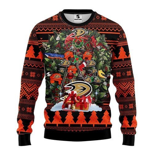 NHL Anaheim Ducks christmas tree ugly sweater