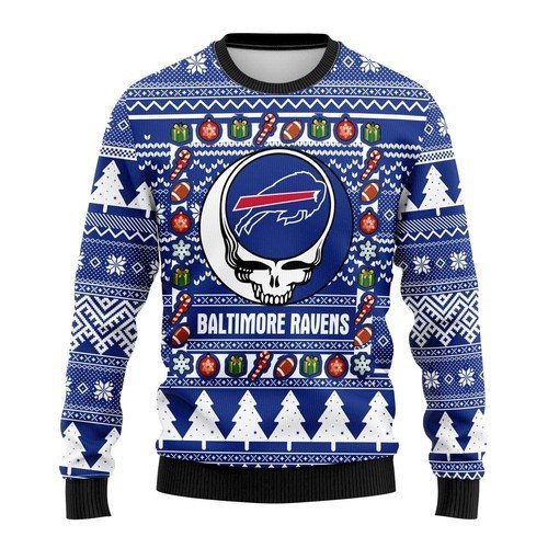 [ COOL ] NFL Buffalo Bills Grateful Dead ugly christmas sweater – Saleoff 301221