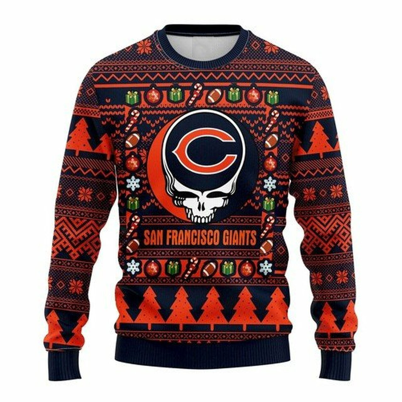 [ COOL ] NFL Chicago Bears Grateful Dead ugly christmas sweater – Saleoff 301221