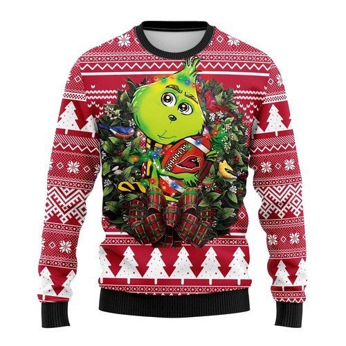 [ COOL ] NFL Arizona Cardinals Grinch hug ugly christmas sweater – Saleoff 301221