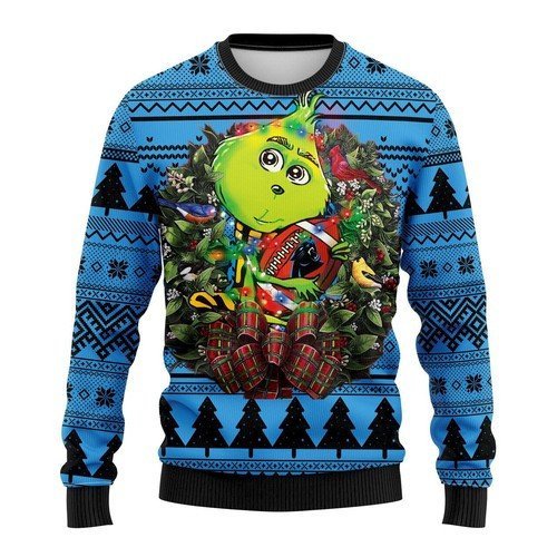 [ COOL ] NFL Carolina Panthers Grinch hug ugly christmas sweater – Saleoff 301221