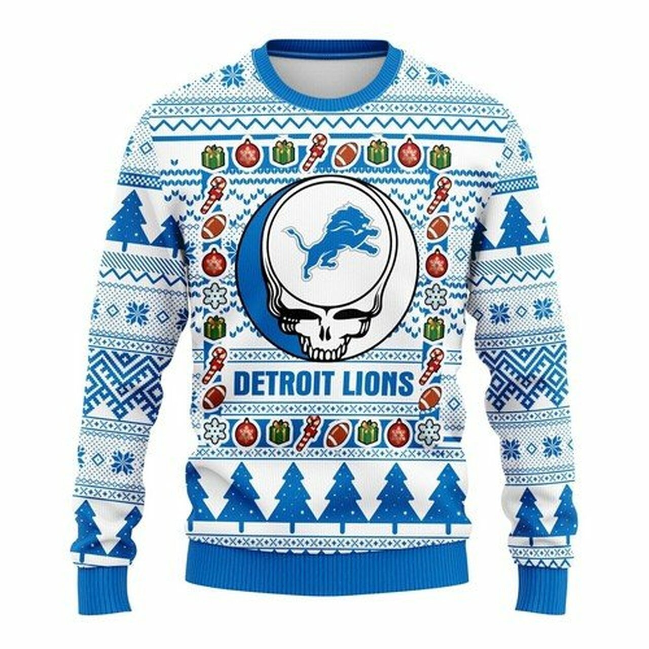 [ COOL ] NFL Detroit Lions Grateful Dead ugly christmas sweater – Saleoff 311221