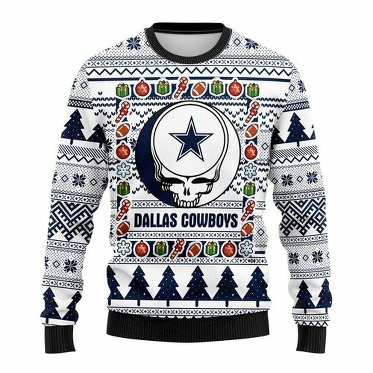 [ COOL ] NFL Dallas Cowboys Grateful Dead ugly christmas sweater – Saleoff 311221