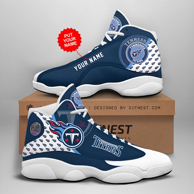 Tennessee Titans NFL custom name Air Jordan 13 shoes
