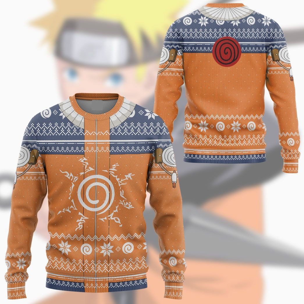 [ COOL ] Uzumaki Naruto ugly christmas sweater – Saleoff 091221