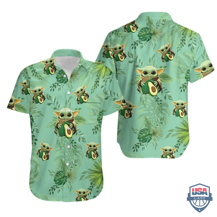 Baby Yoda Hugging Avocadoes Hawaiian Shirt – Hothot 080122