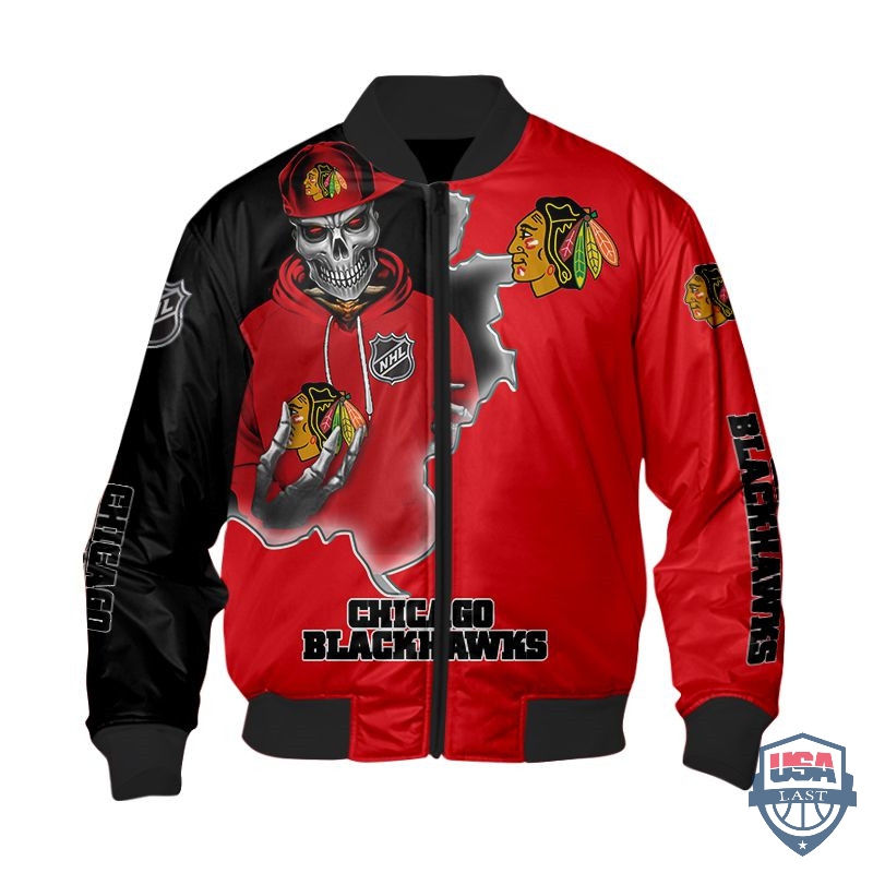 NHL Chicago Blackhawks Death Skull Bomber Jacket – Hothot 260122