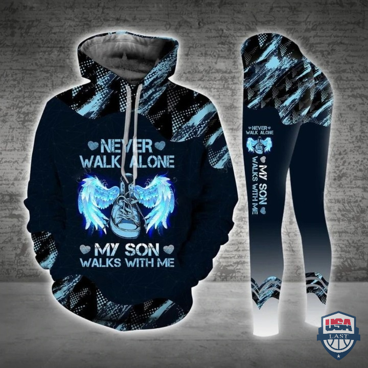 Never Walk Alone My Son Walk With Me 3D All Over Print Hoodie And Legging – Hothot 040122