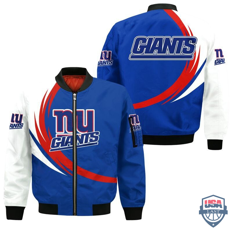 NFL New York Giants Curve Design Bomber Jacket – Hothot 260122