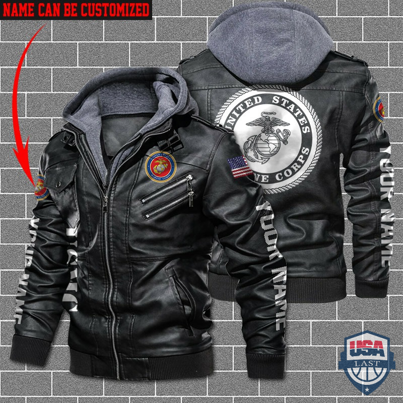 [Hot] United States Marine Corps Custom Name Leather Jacket – Hothot 180122