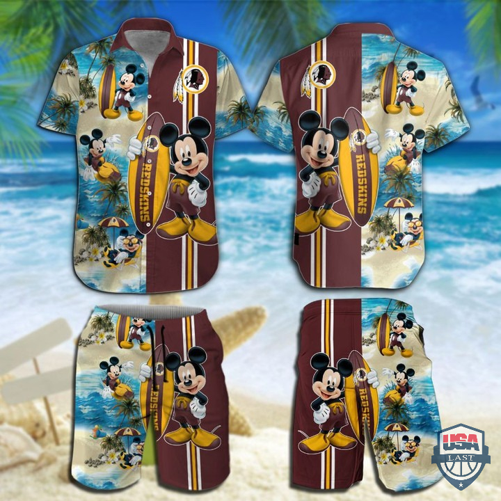 Washington Football Team Mickey Mouse Hawaiian Shirt Beach Short – Hothot 060122