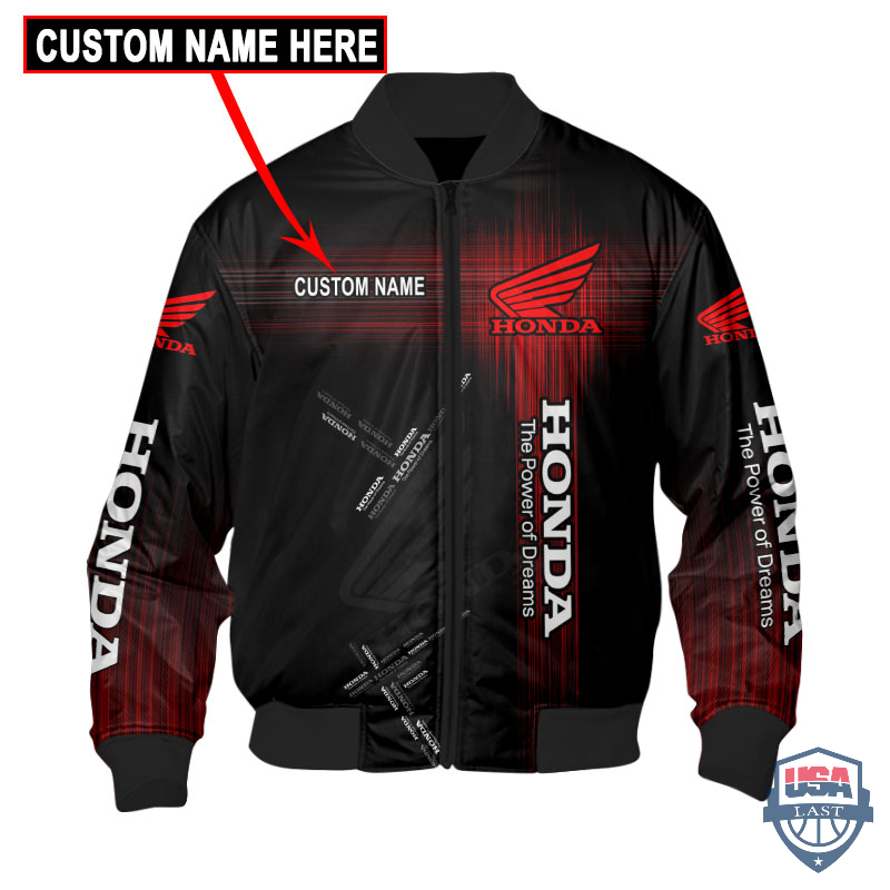 Honda Wing Logo Flash Custom Name Bomber Jacket – Hothot 270122