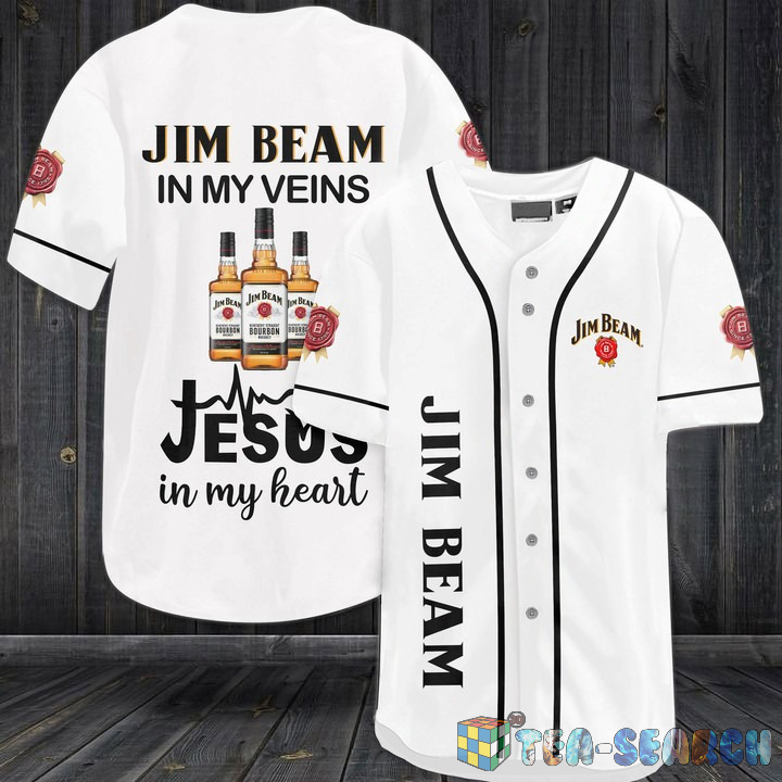 Jim Beam In My Veins Jesus In My Heart Baseball Jersey Shirt – Hothot 290122