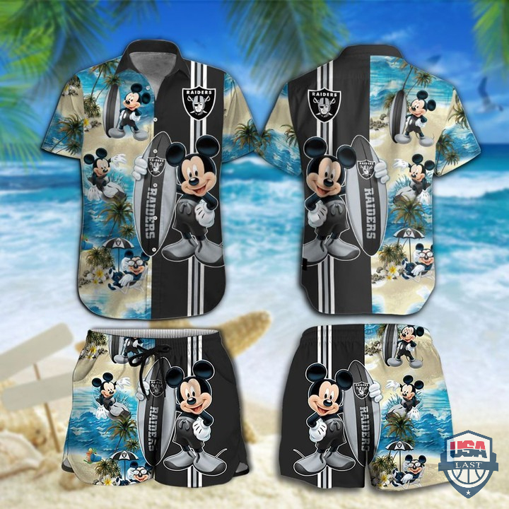 Las Vegas Raiders Mickey Mouse Hawaiian Shirt Beach Short – Hothot 060122