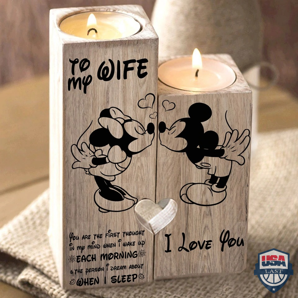 Mickey and Minnie To My Wife I Love You Candle Holder – Hothot 050122