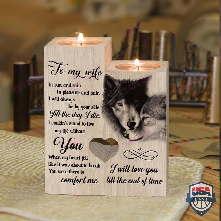 Wolf Couple To My Wife Candle Holder – Hothot 050122