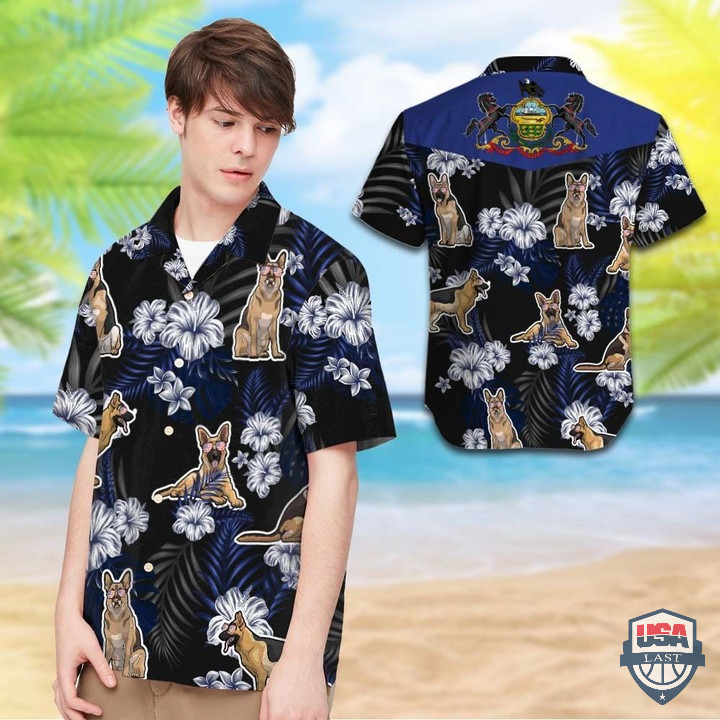 Pennsylvania German Shepherd Hawaiian Shirt – Hothot 060122