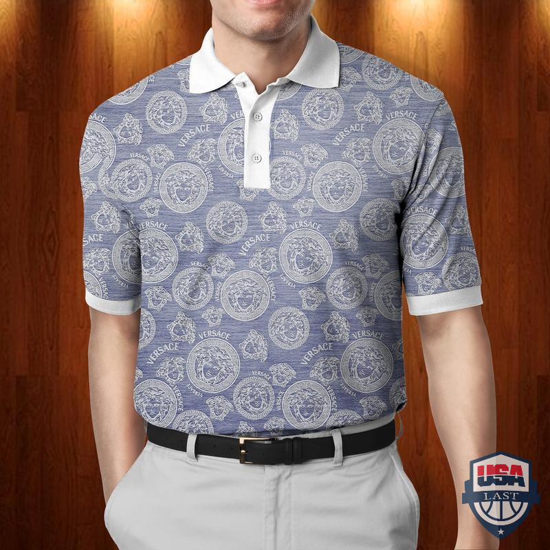 [NEW] Versace Logo Pattern 3D Polo Shirt – Hothot