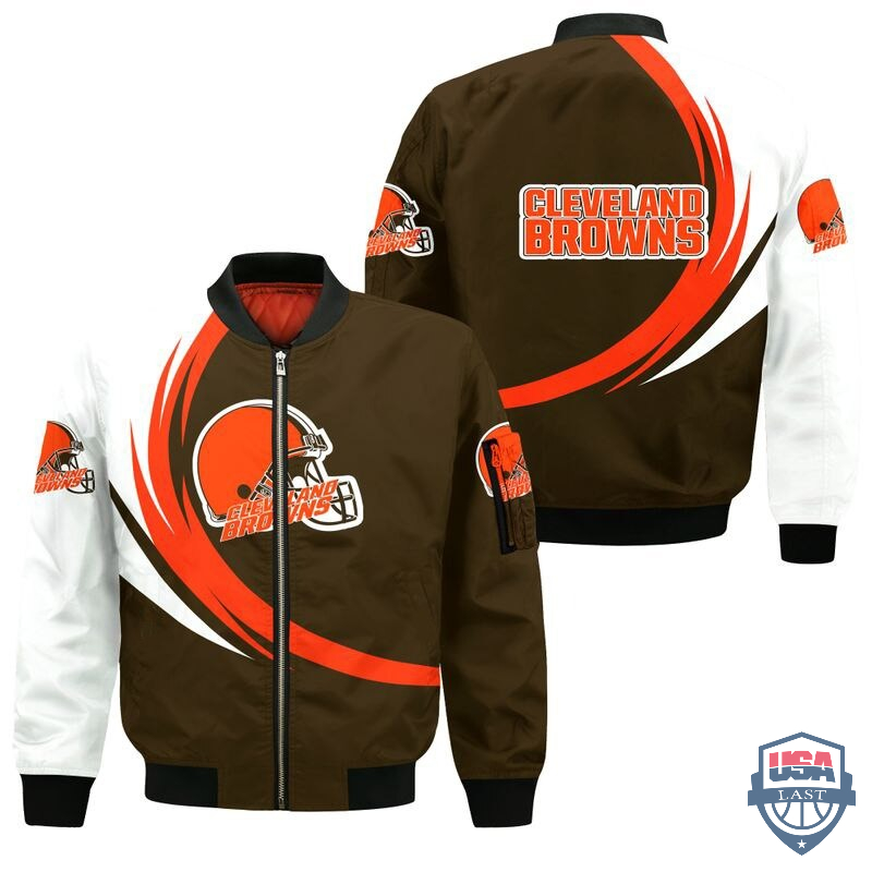 NFL Cleveland Browns Curve Design Bomber Jacket – Hothot 260122