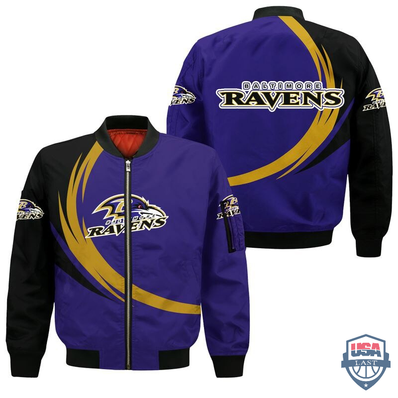 NFL Baltimore Ravens Curve Design Bomber Jacket – Hothot 260122