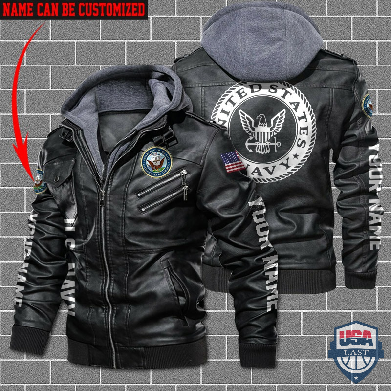 [Hot] U.S Navy Custom Name Leather Jacket – Hothot 180122