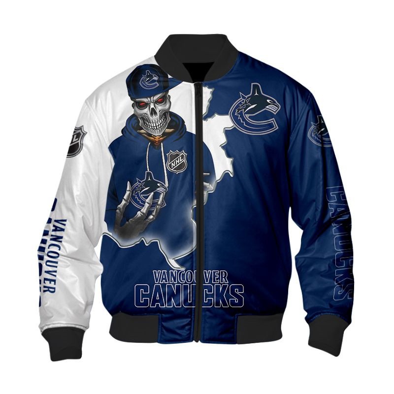 NHL Vancouver Canucks Death Skull Bomber Jacket – Hothot 250122