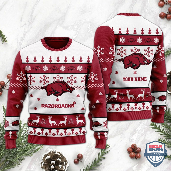 NCAA Arkansas Razorbacks Custom Name Sweater – Hothot 240122