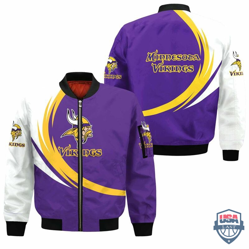 NFL Minnesota Vikings Curve Design Bomber Jacket – Hothot 260122