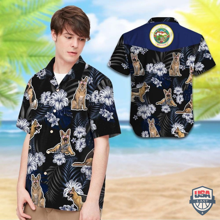 Minnesota German Shepherd Hawaiian Shirt – Hothot 080122