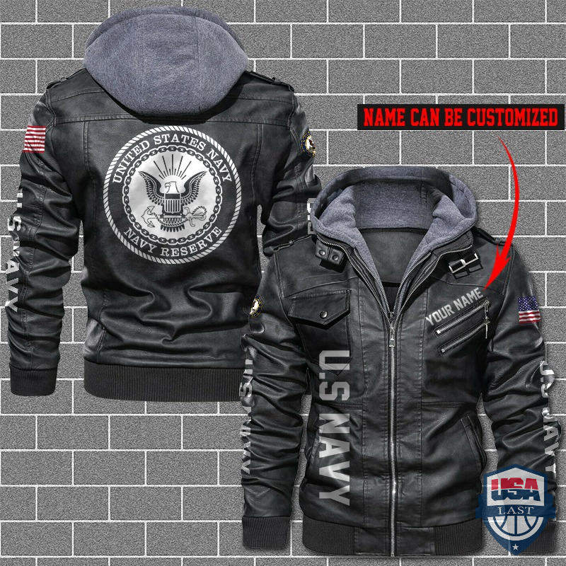 [Hot] United States Navy Custom Name Leather Jacket – Hothot 180122