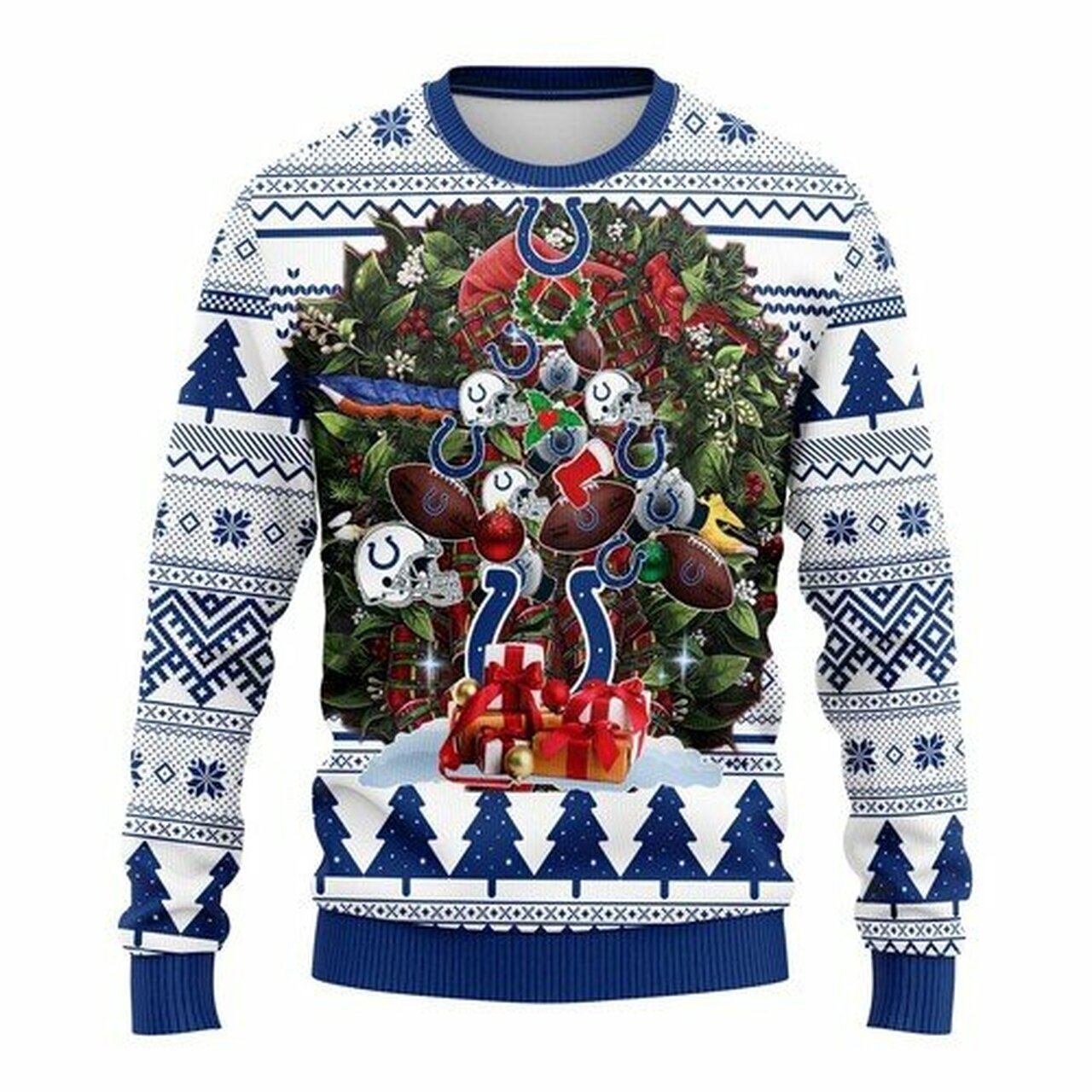 NFL Indianapolis Colts christmas tree ugly sweater