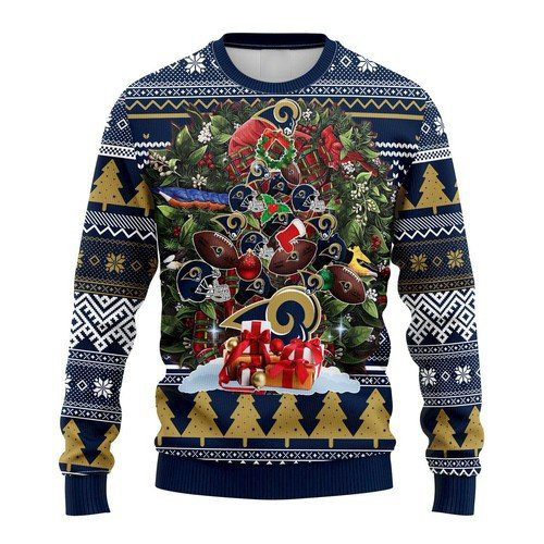 NFL Los Angeles Rams christmas tree ugly sweater