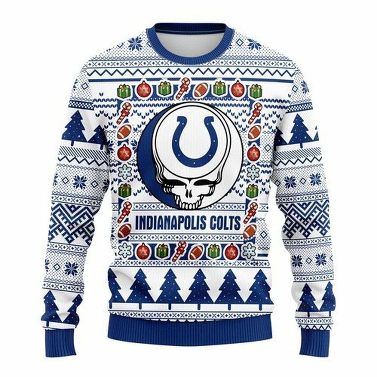 NFL Indianapolis Colts Grateful Dead ugly christmas sweater