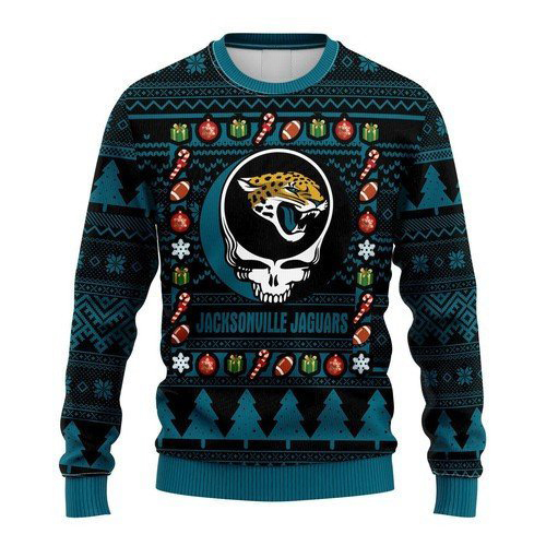 NFL Jacksonville Jaguars Grateful Dead ugly christmas sweater