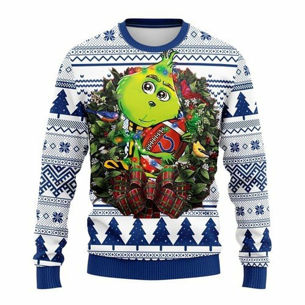 NFL Indianapolis Colts Grinch hug ugly christmas sweater