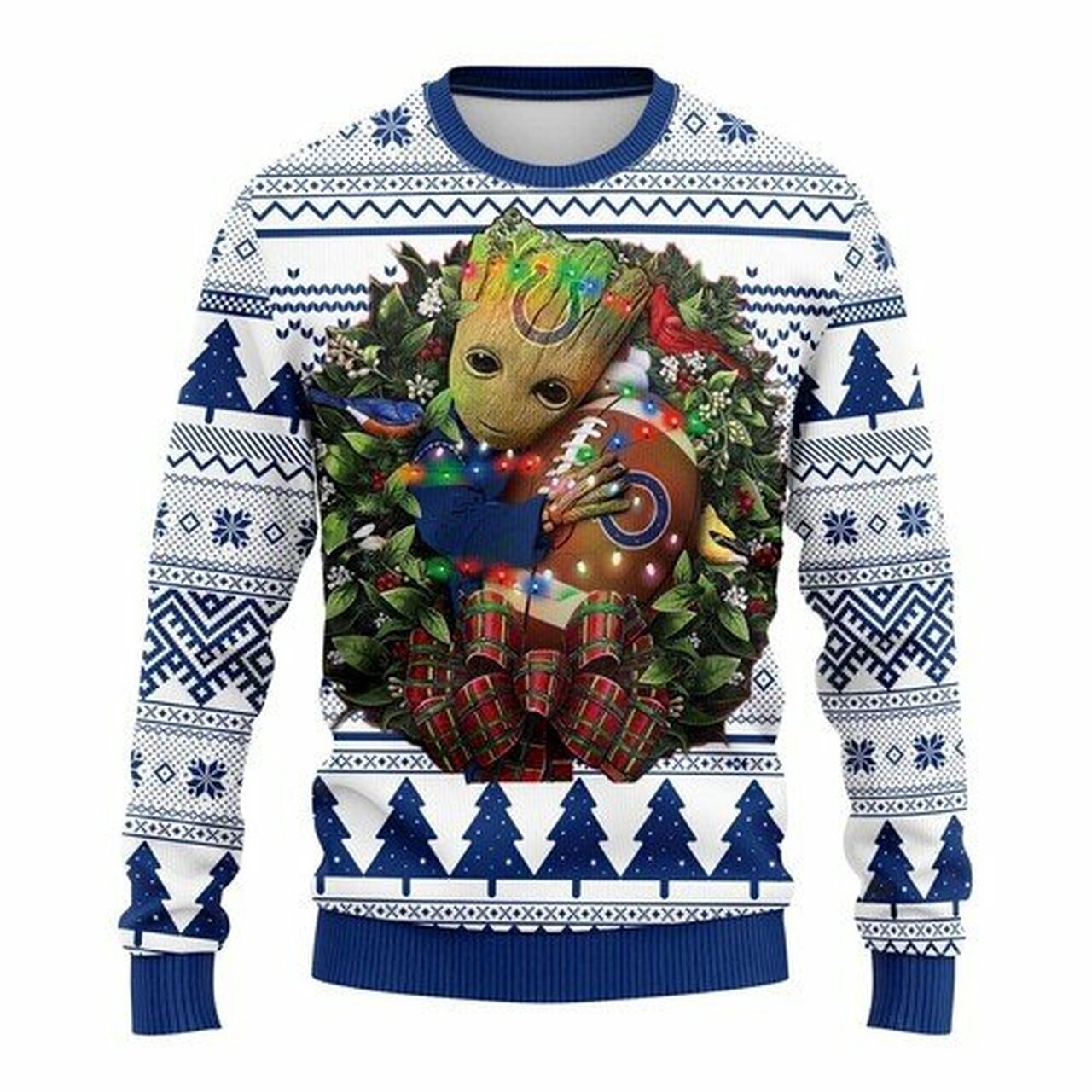 NFL Indianapolis Colts Groot hug ugly christmas sweater