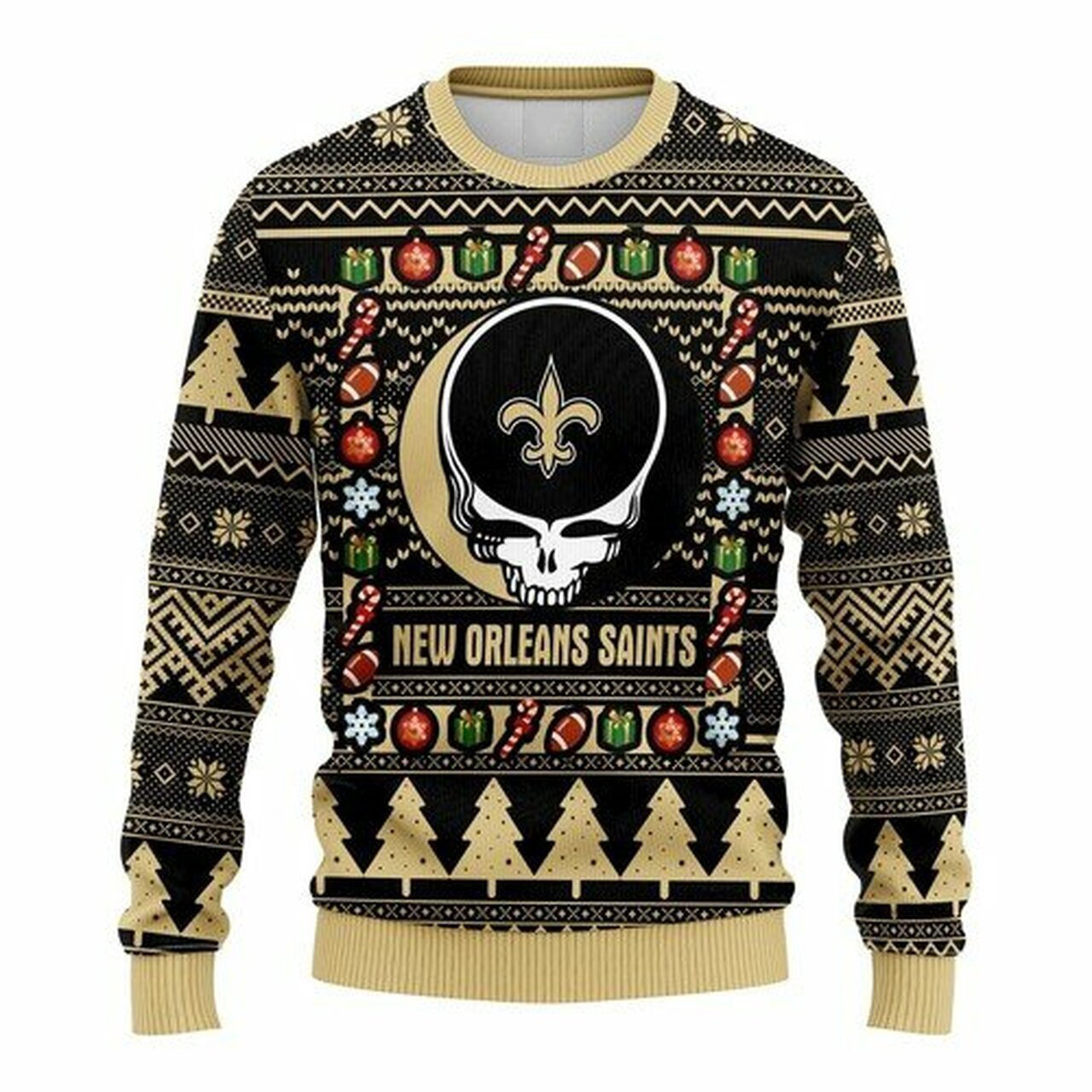 NFL New Orleans Saints Grateful Dead ugly christmas sweater