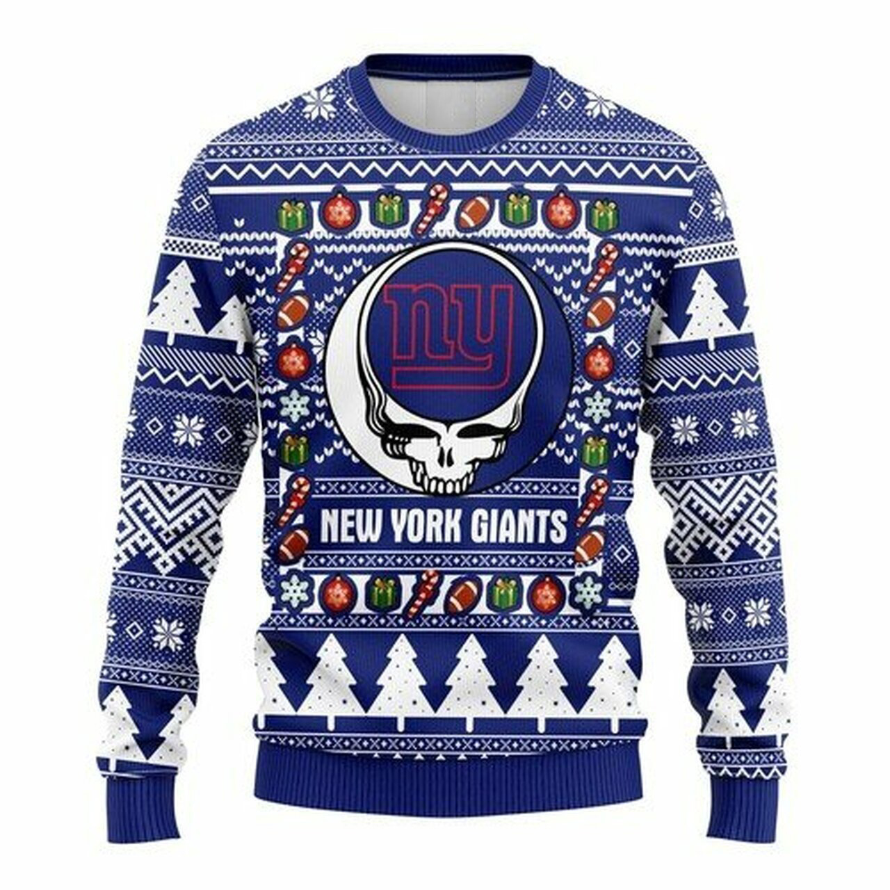 NFL New York Giants Grateful Dead ugly christmas sweater