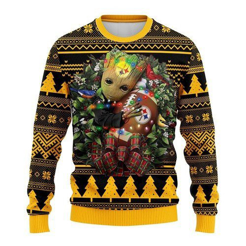 [ HOT ] NFL Pittsburgh Steelers Groot hug ugly christmas sweater – Saleoff 040122