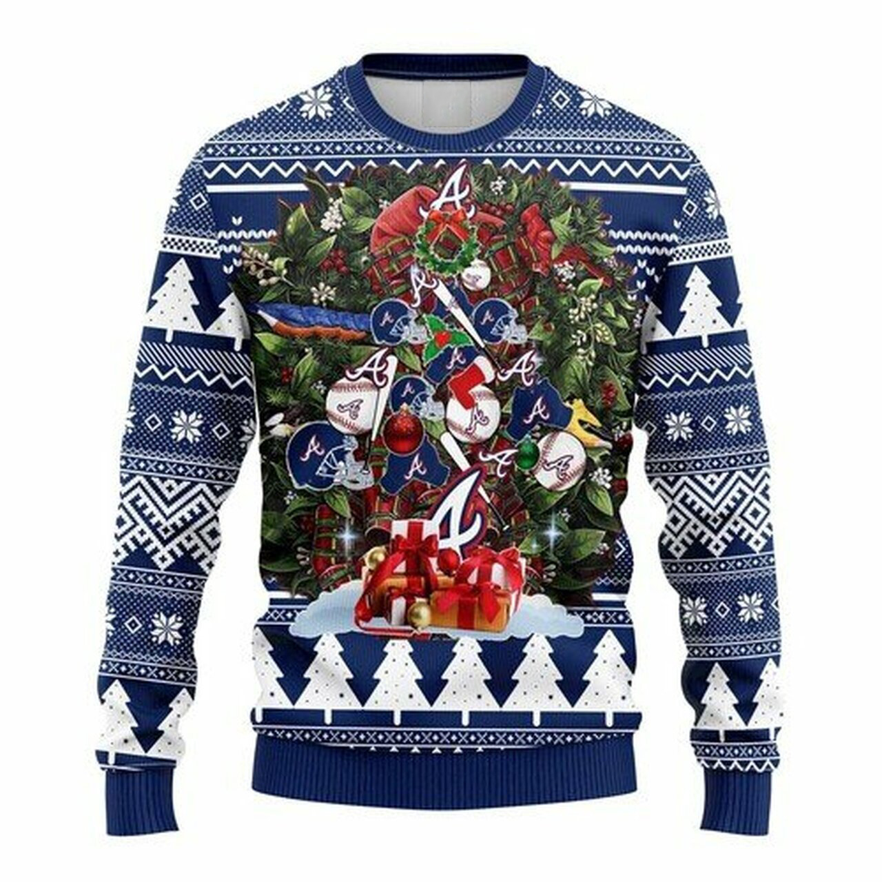 [ HOT ] MLB Atlanta Braves christmas tree ugly sweater – Saleoff 060122