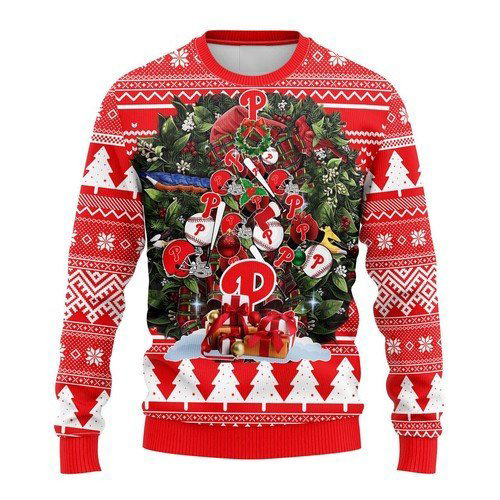 [ HOT ] MLB Philadelphia Phillies christmas tree ugly sweater – Saleoff 060122