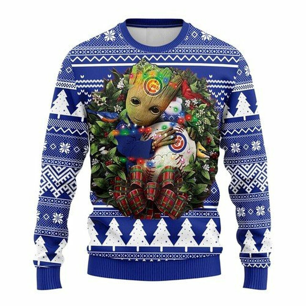 MLB Chicago Cubs Groot hug ugly christmas sweater