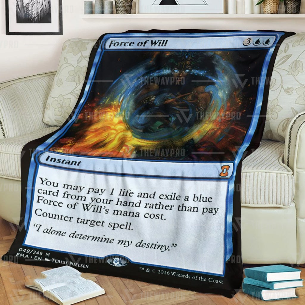 Game MTG Force Of Will Custom Soft Blanket – Saleoff 070122