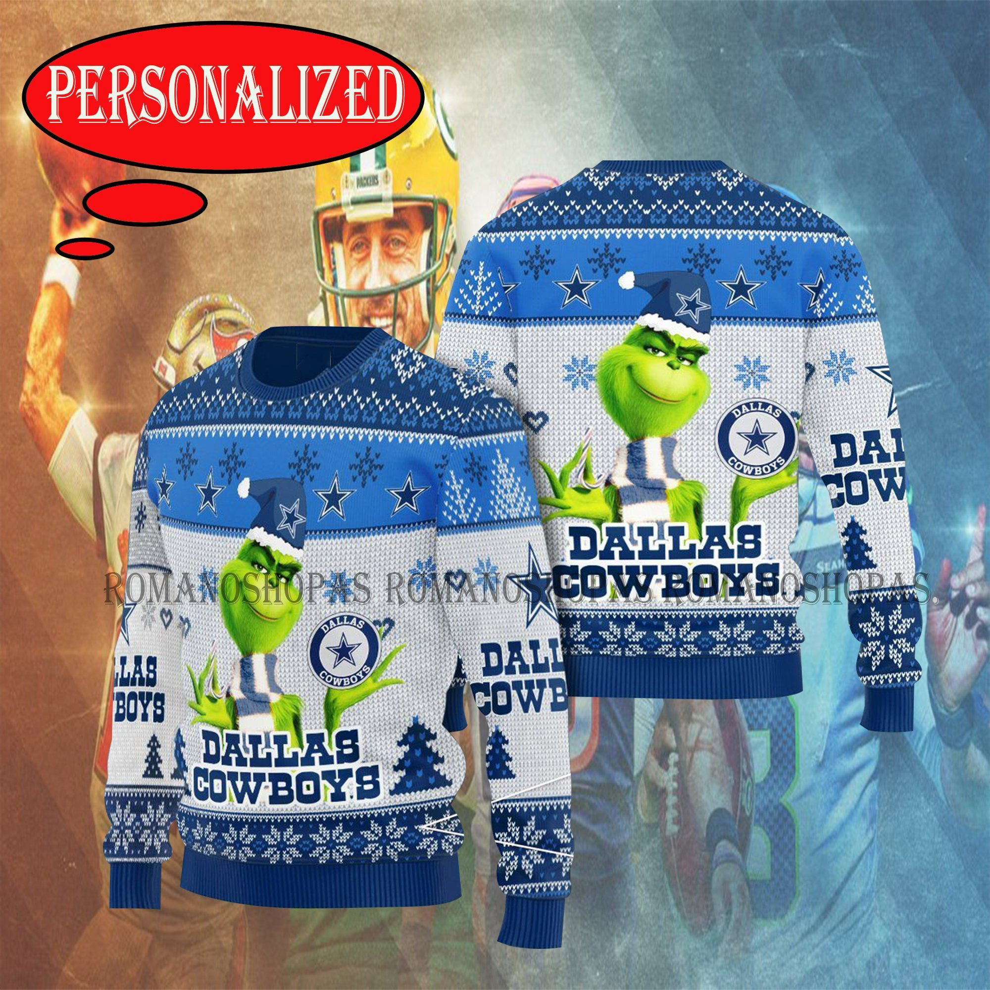 [ COOL ] Dallas Cowboys NFL Grinch ugly sweater – Saleoff 180122