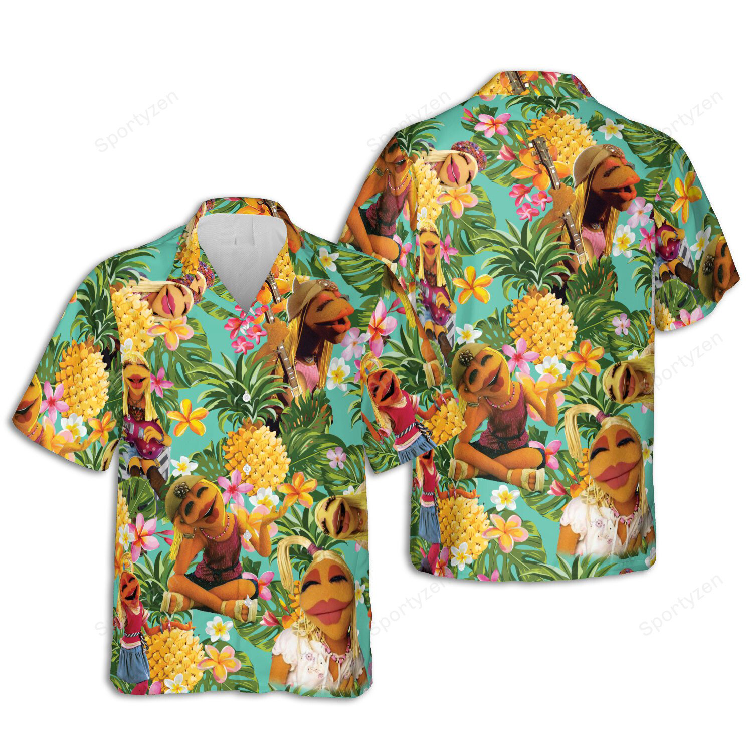 Janice the muppets tropical hawaiian shirt