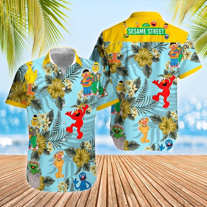 Muppets Ernie Elmo Cartoon TV Series Movie Hawaiian Shirt – Saleoff 230122