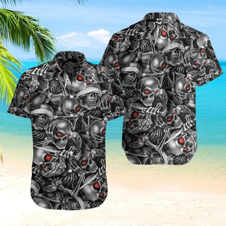 Skull Hawaiian Shirt – Saleoff 230122
